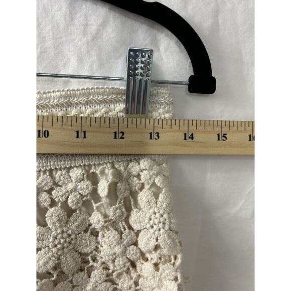 VTG Crochet Ruffled Booty Shorts Y2K Black Label‎ Sz M Coquette Boho Coachella - Picture 4 of 10